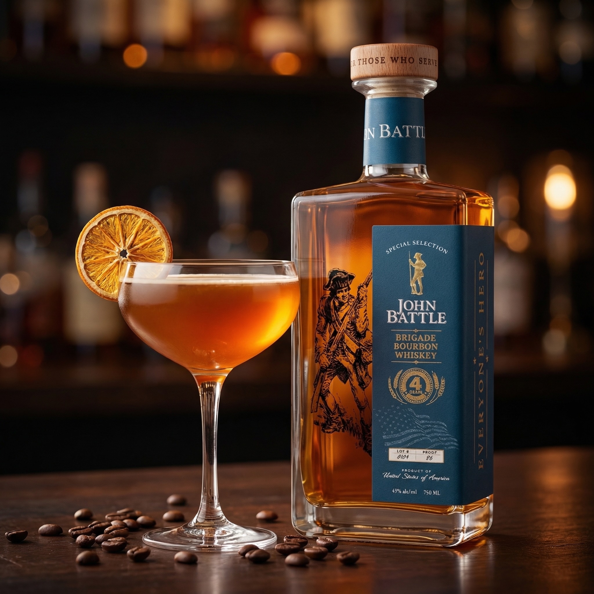 Iron Horse cocktail with bourbon and coffee liqueur