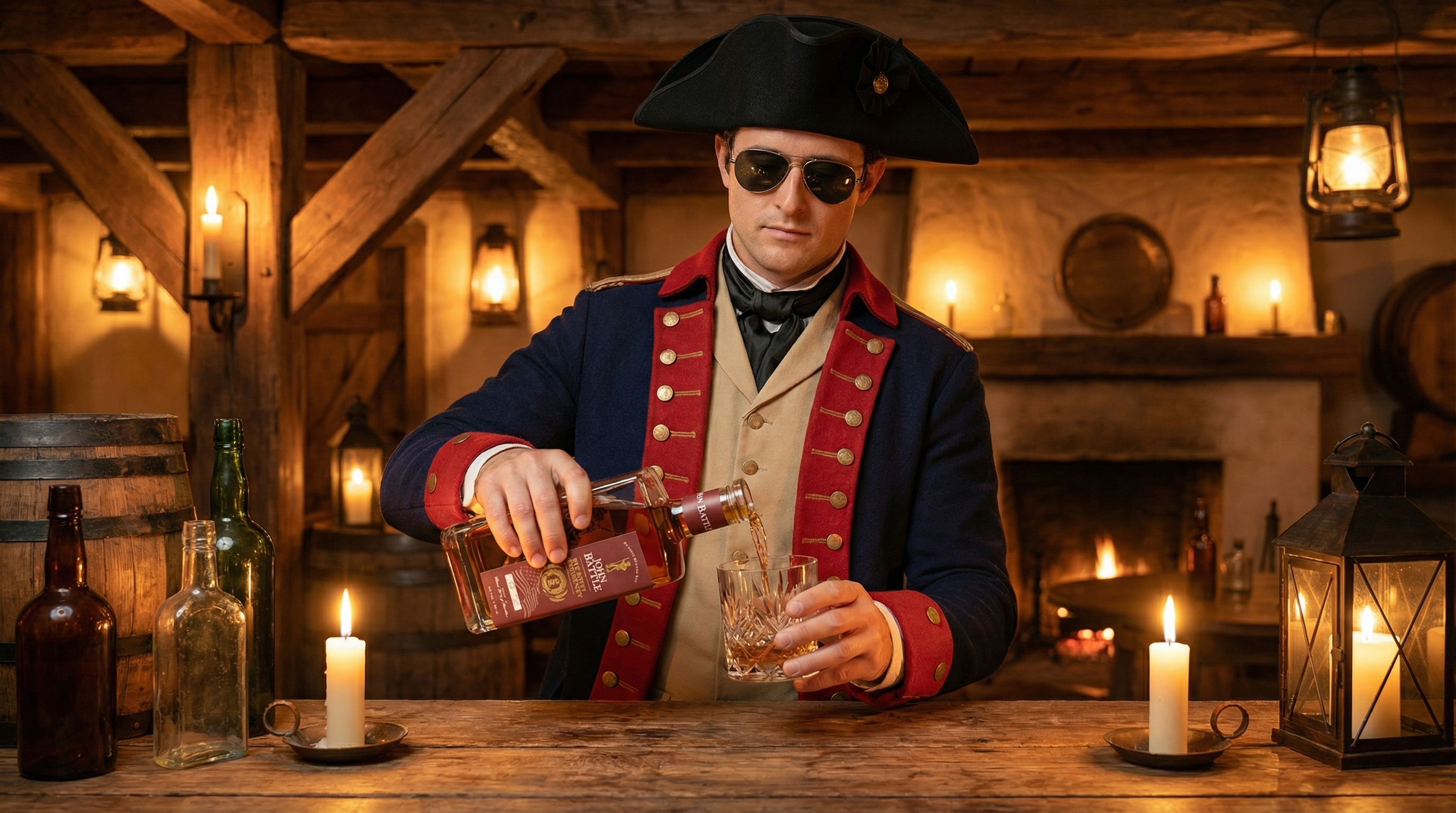 John Battle cocktails being served